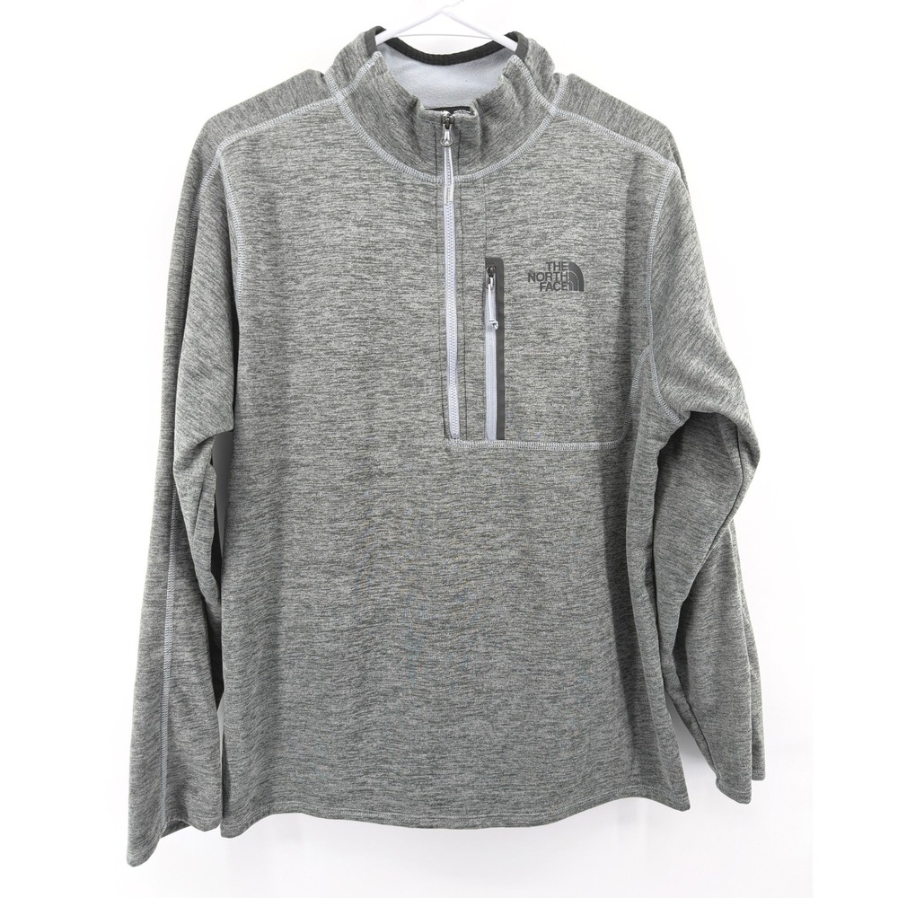 North Face Canyonlands 1/2 Zip Fleece Pullover Men L Gray Preppy Outdoor Gorp